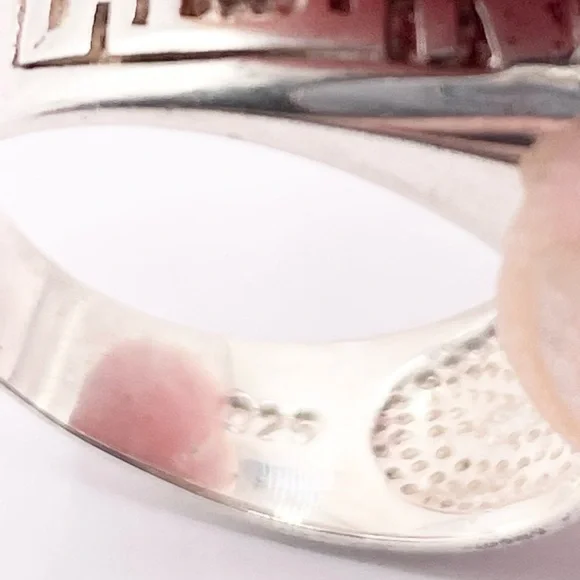 Size 10.5 Blue Chalcedony 925 Sterling Silver Ring - Picture 4 of 8